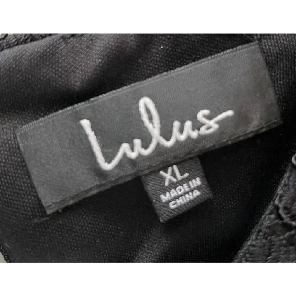 Lulus Dress NWT Black XL Lace Keyhole Backless Short Party Cocktail Formal - Picture 3 of 5